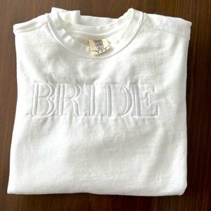 Bride embroidered sweatshirt comfort colors medium